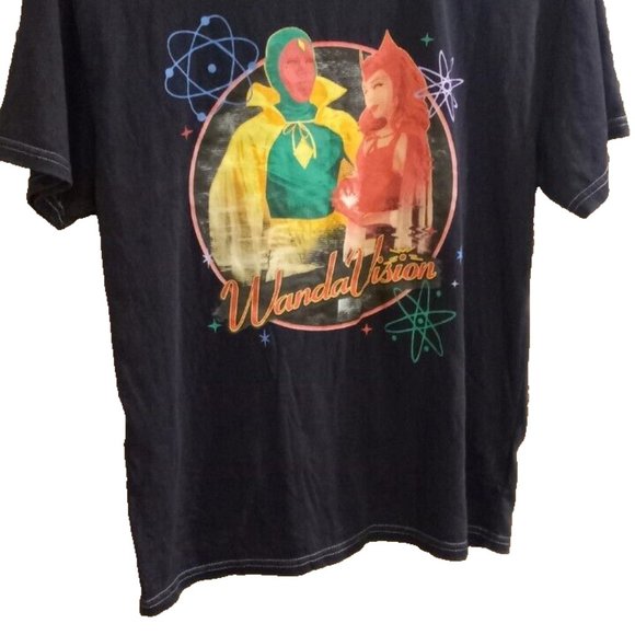 Wandavision T Shirt Womans marvel size large black graphic space - Picture 2 of 3